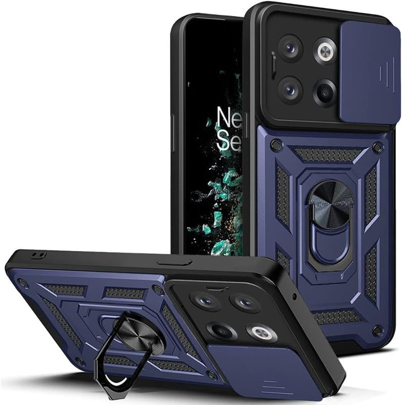 SmartLike Robot Ring Thunder Case, Shockproof Hybrid Kickstand Back Case Defender Cover for OnePlus 10T 6.7" / OnePlus10T 6.7" / One Plus 10T - Blue (Sliding Camera Window) (B0CQXT39KD) Amazon Price History, Amazon Price Tracker