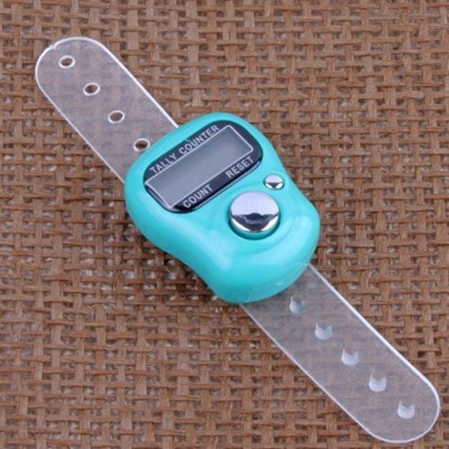 Krismile New 10Ps Electronic Row Counter Finger Ring Golf Digit Stitch Marker Lcd Tally Counter 4Qsv, Random Color #TOP2