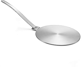 Induction Hob Converter Plate 20CM Induction Adapter Plate Stainless Steel Induction Plate Induction Plate Converter with Separable Handle for Gas Stove Induction Hob Cooktop Converter (20 CM)