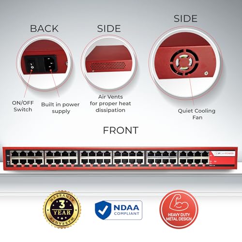 Image of 24 Port 802.3bt POE++ Extreme Power POE Injector Hub, 90 Watts on Each Port, 900 Total Watts Budget, Up to 10G 10 /100 /1000 /10000 Speeds Each Port