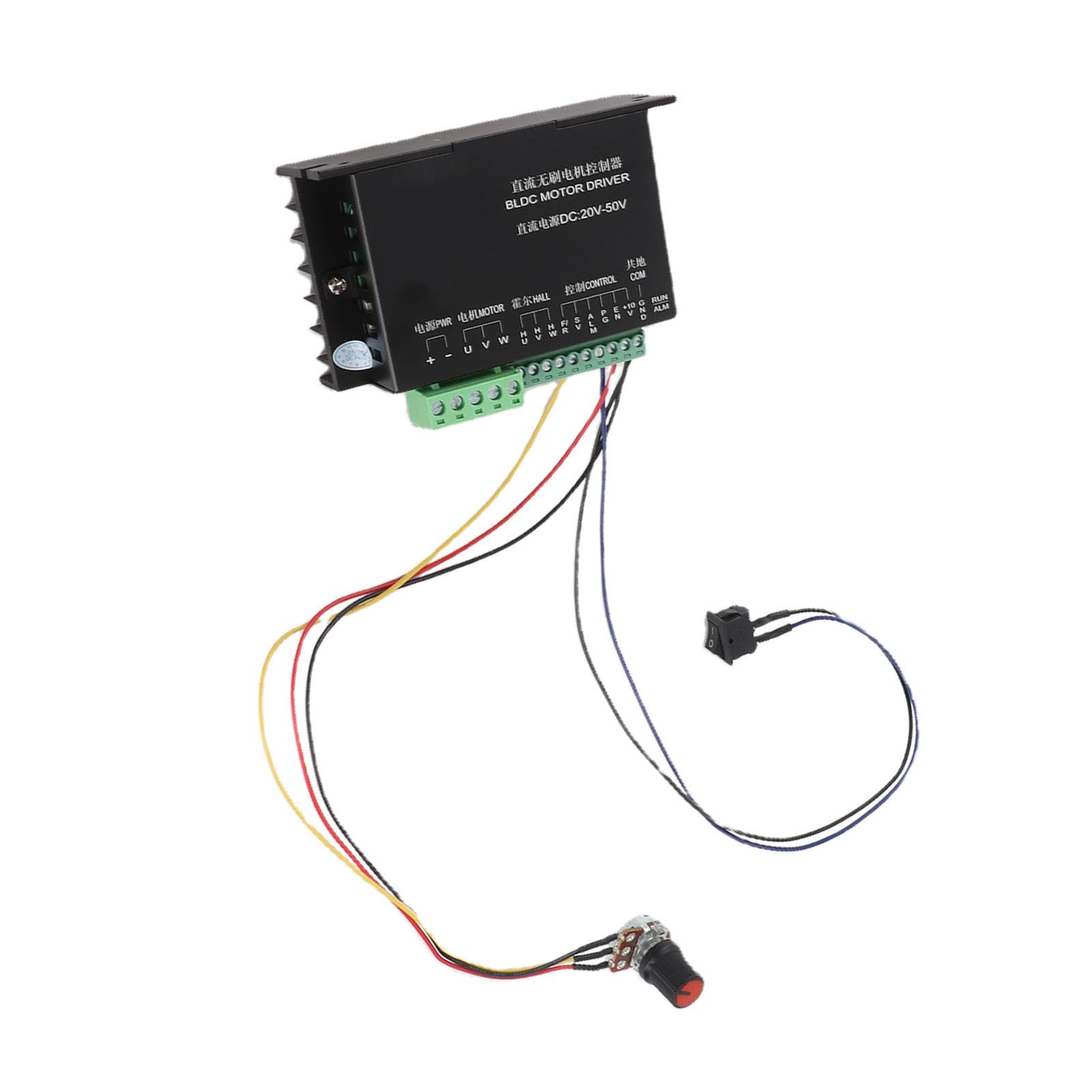 Sterownik silnika BLDC, 48V 500W bezszczotkowy sterownik wrzeciona CNC, WS55 220 3 fazy 20-50VDC, do elektronarzędzi wentylator wyciągowy
