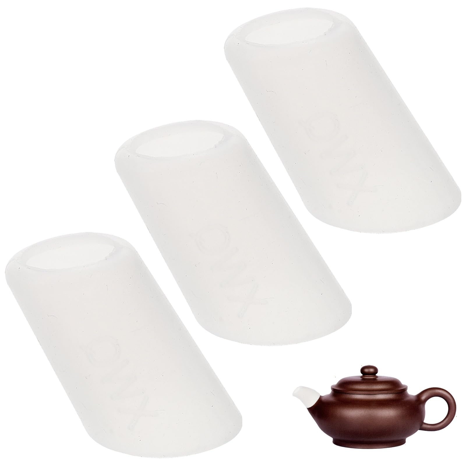 Cubiertas Protectoras de Silicona para Boquillas de Tetera Blancas, 3 Piezas, Mangas Antigoteo y Resistentes al Calor para Uso Doméstico en Cocina