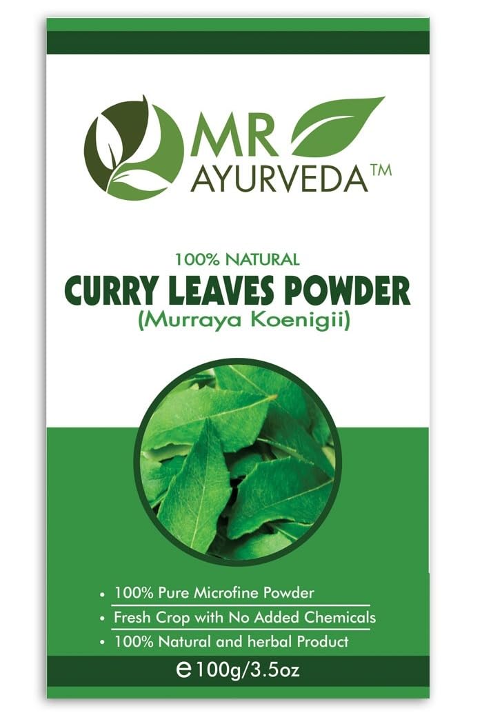 MR Ayurveda Curry Leaves Powder for Hair | Pure Curry Leaves Powder | Clean & Simple Herbal Ingredient | Suitable for External Hair Care Applications - 100 Grams-image-6