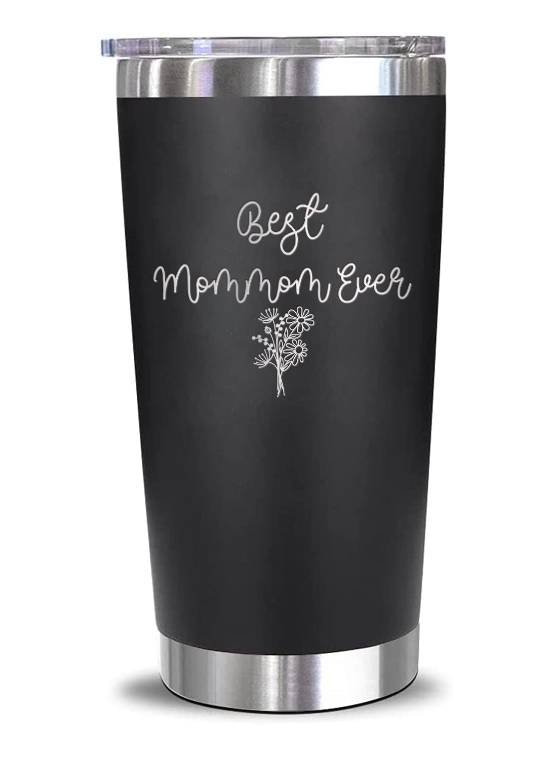 Best Mommom Ever Tumbler - Floral Mommom Mug - Mommom Mug - Gift For Mommom - Mother's Day Gift - Mommom Coffee Mug - Stainless Steel Tumbler 20Oz