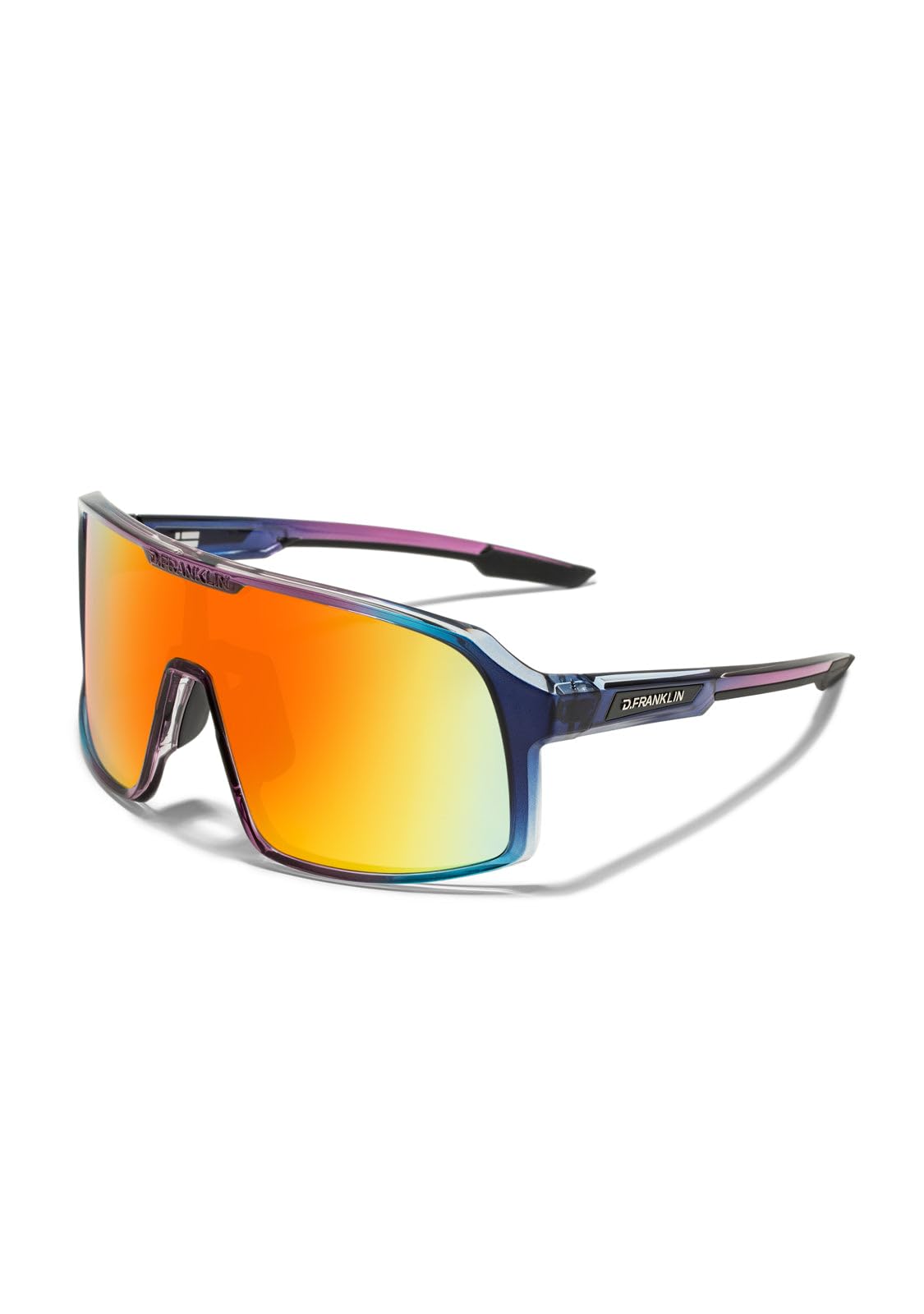 D.Franklin Occhiali da sole - Occhiali da sole sportivi con lenti polarizzate e protezione UV - Sport all'aperto - Modello wind - Rettangolari - Per uomo e donna - Sunglasses