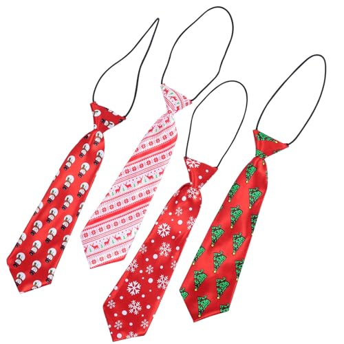 BESPORTBLE Corbatas Infantiles de Navidad Reutilizables de Seda y Poliéster, 16.5 Pulgadas, Accesorios para Fiestas y Disfraces para y Niñas