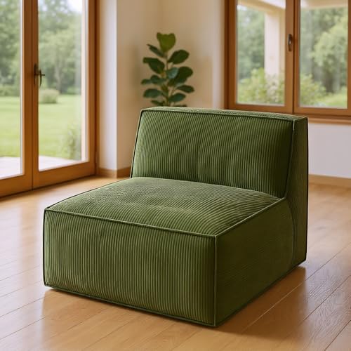 Amada Memory Foam Modular Sofa Single Seater Green