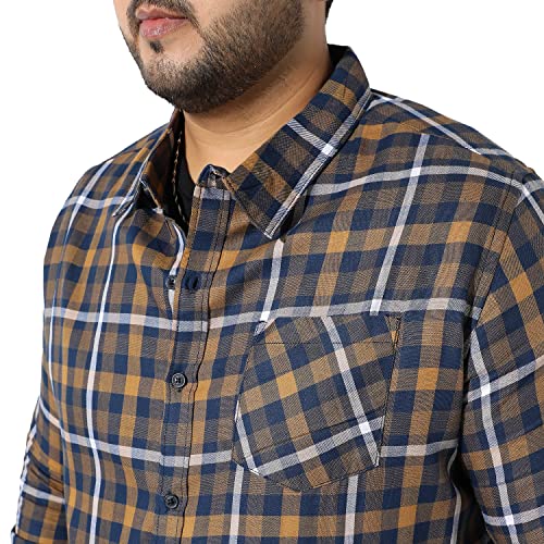 Image of Instafab Plus Men's Button Up Regular Fit Shirt for Casual Wear Modern Clothing Shirt Crafted with Regular Sleeve, Comfort Fit & High-Performance for Everyday Wear