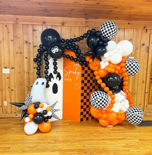Image of Black Orange Link Balloons,Spider Linking Balloons for Halloween Decorations