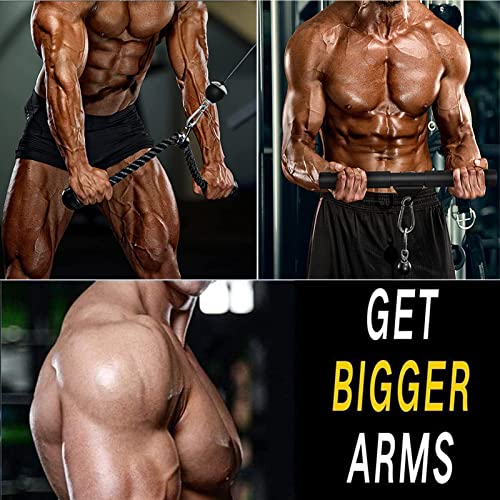 Favuit Cable Pulley System Home Gym, LAT Pull Down Weight Cable Pulley System DIY Home Gym Fitness Cable Machine Attachment for Gym LAT Pull Down Biceps Curl Tricep Arm Workouts - Image 8