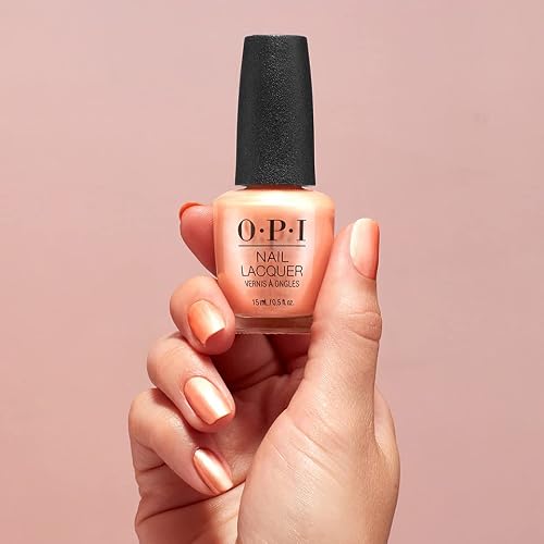 Opi Nail Lacquer, Opaque & Pearl Finish Orange Nail Polish, Up To 7 Days Of Wear, Chip Resistant & Fast Drying, Summer 2023 Collection, Summer Make The Rules, Sanding In Stilettos, 0.5 Fl Oz #TOP5