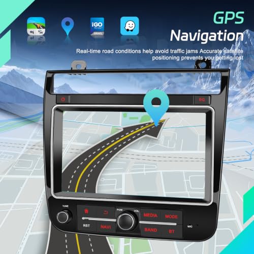 Stéréo Android Touareg 2011-2018 avec écran tactile Bluetooth 8 Core
