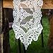 ARTABLE Lace Table Runner Dresser Scarf Macrame Embroidered Table Runners with Exquisite Flower Vintage Shabby Chic for Wedding Holiday Dinning (White, 10 x 47 Inch)