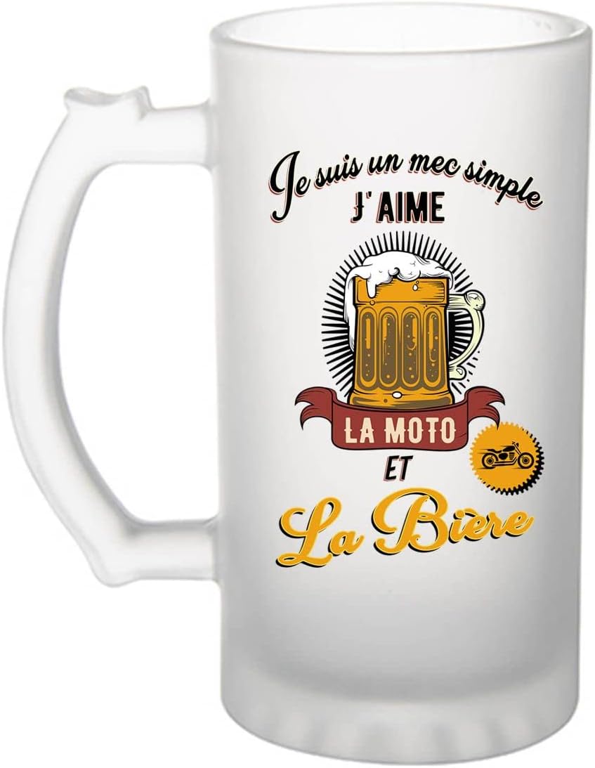 Chope à bière « Moto et Bière »