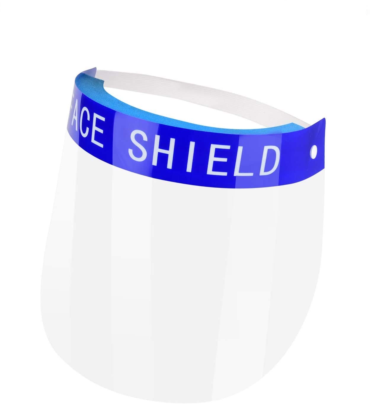 MBONLINE 10PCS Face Shield Full Protection Cap Wide Visor Resistant Spitting Anti-Fog Lens, Lightweight Adjustable Transparent Face Shield for Men Women