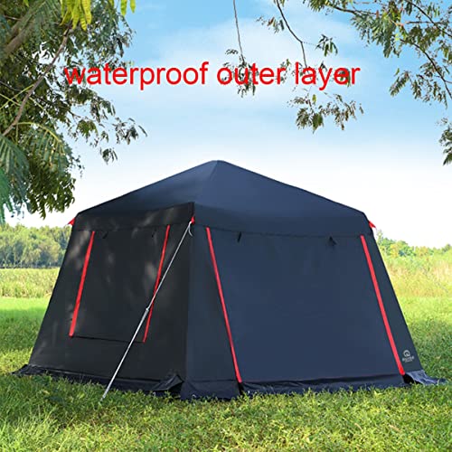 Carpa para camping 4 personas, protección solar, negra miniatura 2