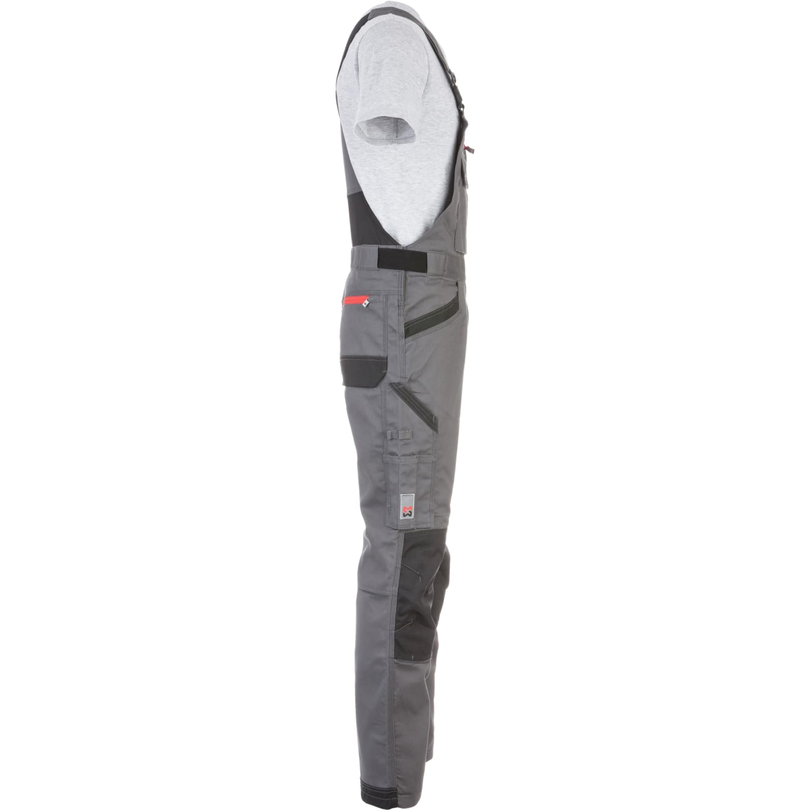 WÜRTH MODYF Arbeitslatzhose Nature - professionelle Arbeitshose für Herren - Latzhose mit Knieschutztaschen - in den Größen 24-110 in Grau und weiteren Farben