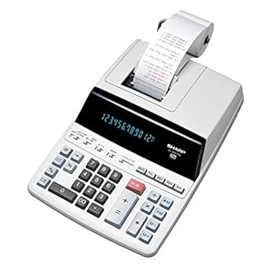 Sharp printcomputer EL-2607PGGYSE (12-cijferig, zwart rood drukkleuren) grijs