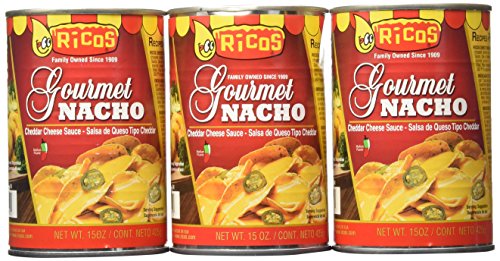 ricos nacho cheese sauce - Ricos Gourmet Nacho Cheddar Cheese Sauce with Jalapenos (Pack of 3) 15 oz Cans