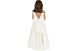 Ethereal Ensemble for Flower Girls: Ivory Grace and Satin Elegance
