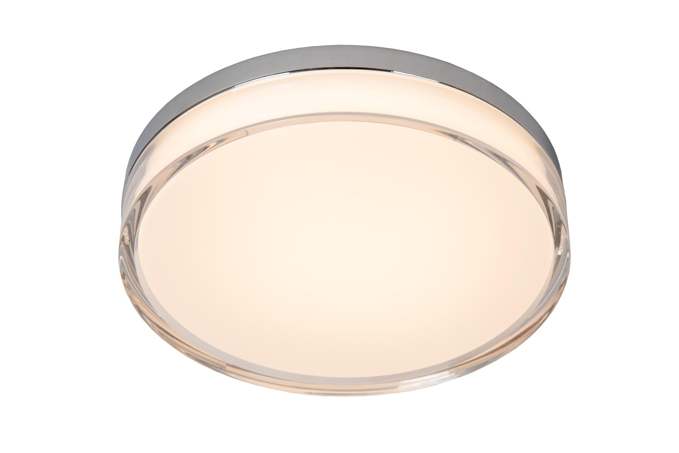 Lucide Opal Plano - Flush Ceiling Light Bathroom - Ø 28 Cm - Led Dim. - Cct - 1X16w 2700K/4000K - Ip44