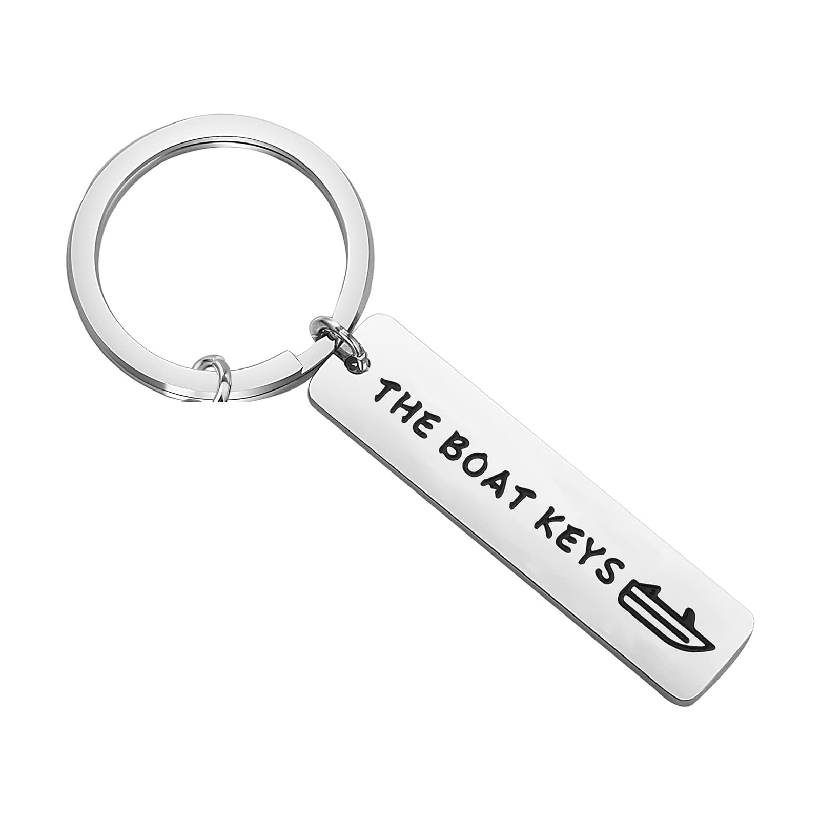 POTIY Boat Owner Gift Boater Jewelry The Boat Keys Keychain Gift for Boat Captain Dad Grandpa