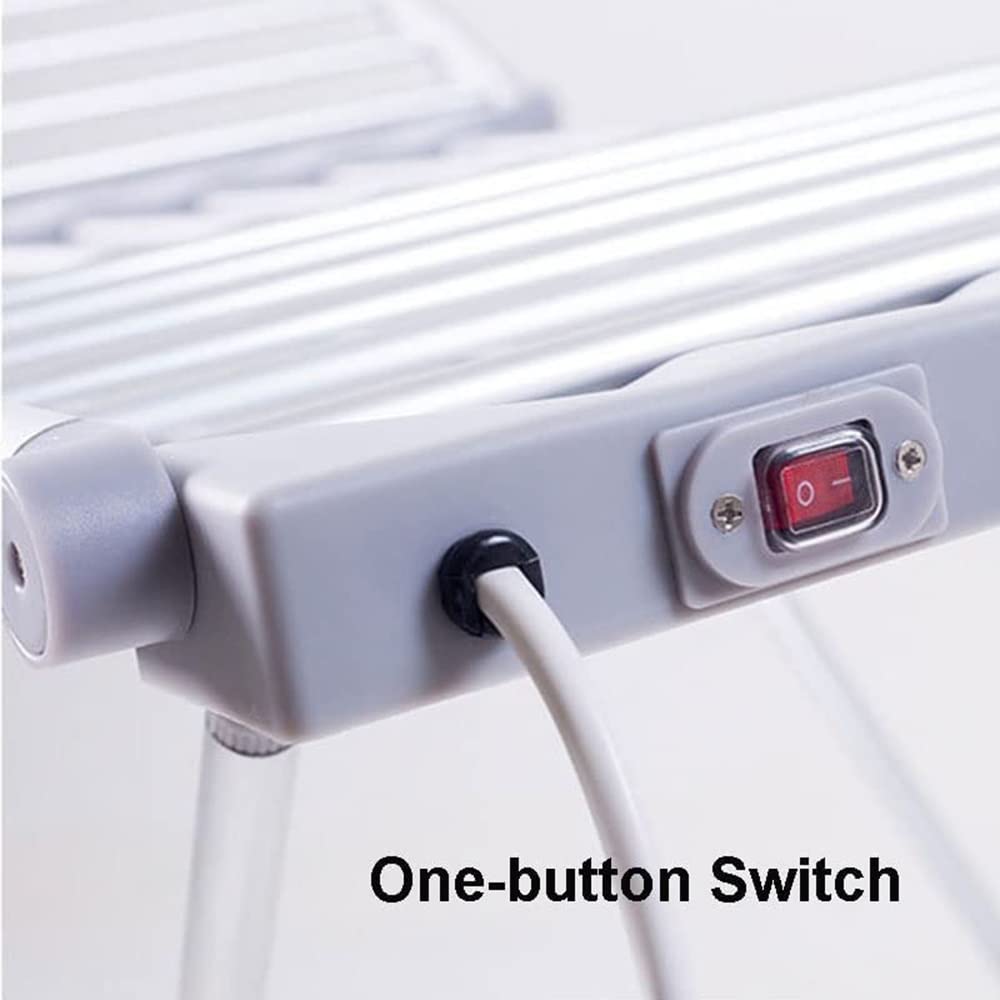 ZJIEX 230W Stendibiancheria Elettrico Riscaldato, Asciugatrice Pieghevole, 20 Bar, Efficiente Energetico ​Lavaggio Rapido Lavaggio Asciugatura