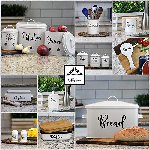 Home-Acres-Farmhouse-Napkin-Holders-for-Tables-Kitchen-Rustic-Country-Style-Dispenser-for-Dinner-Napkins-White Home Acres Farmhouse Napkin Holders for Tables Kitchen Rustic Country Style Dispenser for Dinner Napkins White