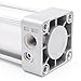 Baomain Pneumatic Air Cylinder SC 50 x 75,PT 1/4, Bore 2 inch(50mm), Stroke 3 inch(75mm),Dual Action 1 Mpa,for Industrial Machinery