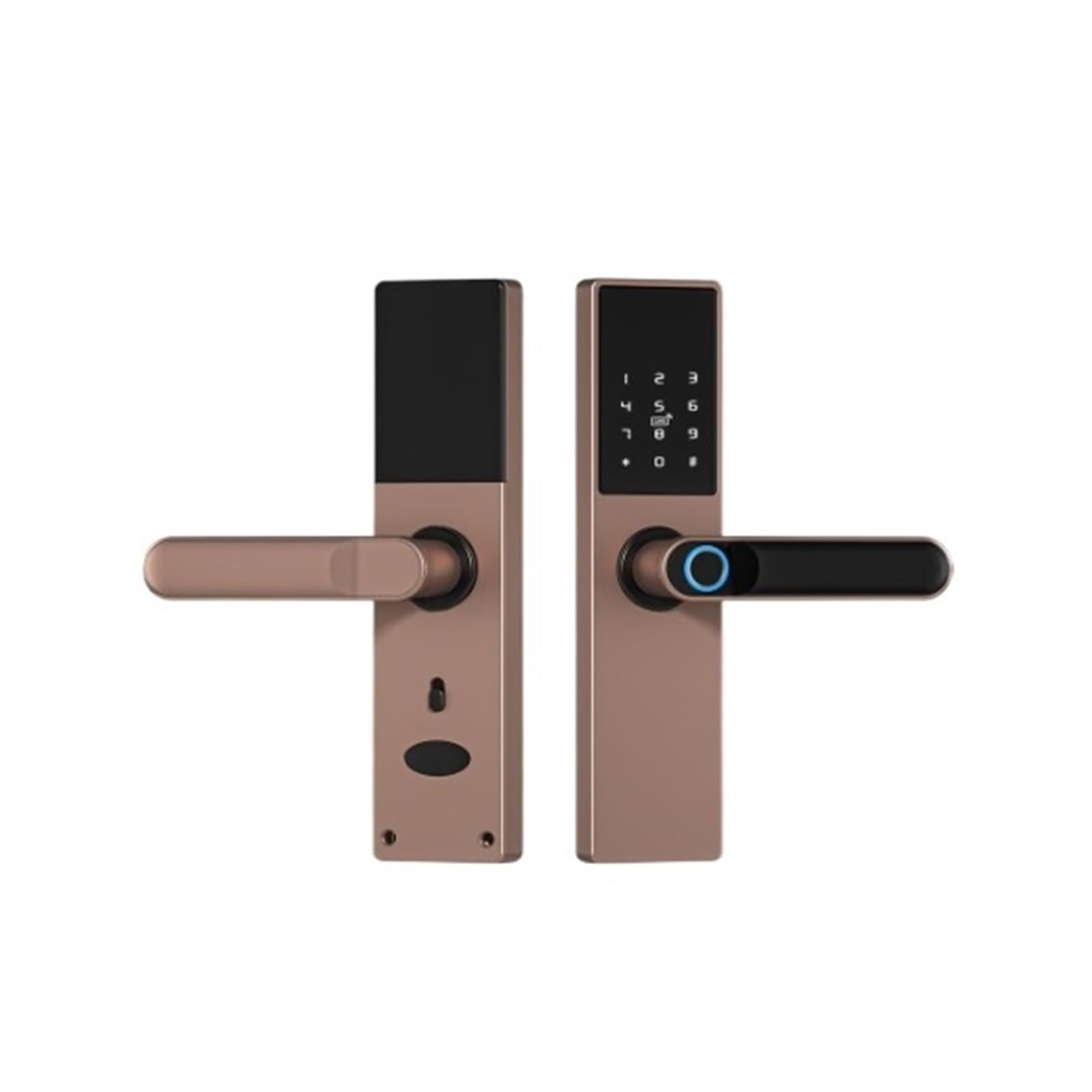 Tuya Elektronische Schloss WiFi Smart Türschloss Digitale Biometrische Fingerprint Lock Passwort Karte Schlüssel USB Ladung for Hause Einfache Hohe Sicherheit(4085)