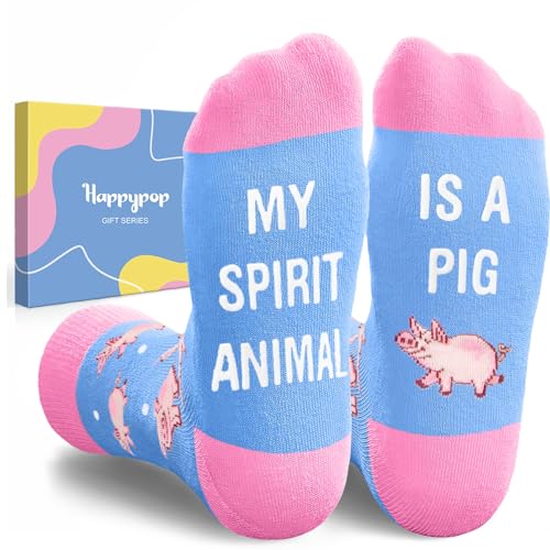 HAPPYPOP Pig Gifts for Women Men - Cute Socks for Teen Girls, Novelty Gifts for Pig Lovers, Piggy Socks