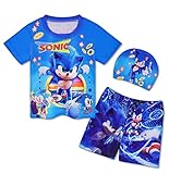 sunmond Toddler Boys Swim Trunks Cartoon Movie Swimsuit Kids Two Piece Swimwear Quick Dry Bathing Suit Gift 5-6 Years Blue