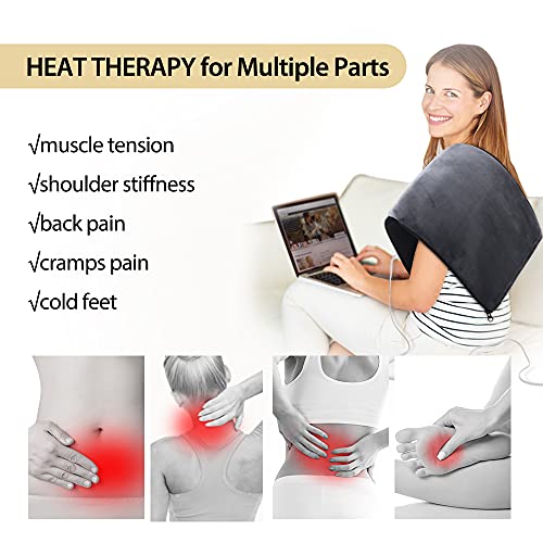 Comfheat Usb Heating Pad For Pain Relief, Portable Car Travel Blanket Heated Pads Moist Hot Compress Therapy Back Abdomen Cramps, Heating Settings Auto Shut Off (Not Chargeable) 14"X29" #TOP5