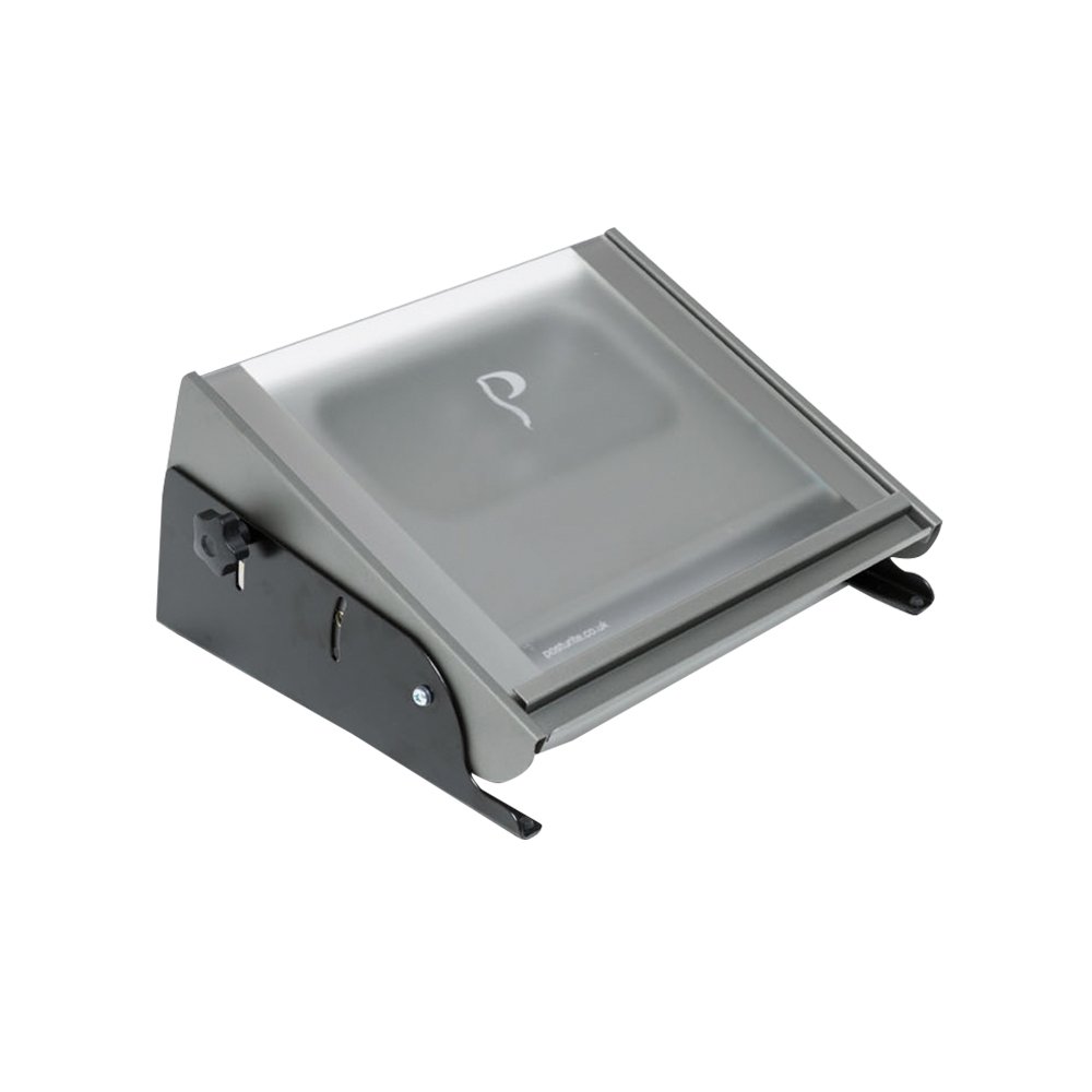 Posturite MultiRite Document Holder and Writing Slope (Small, Silver/Black)