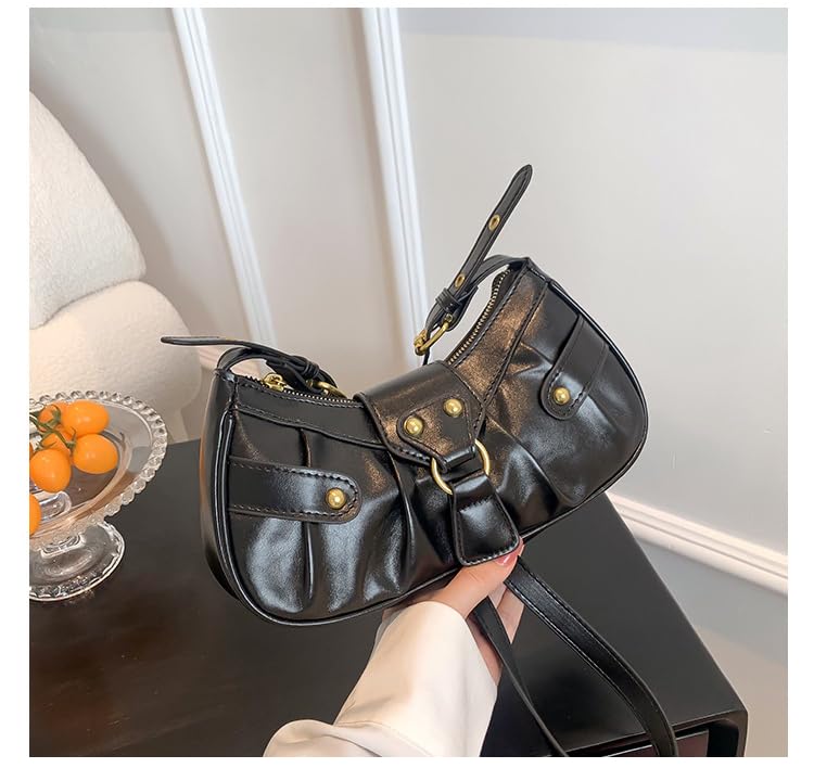 Fashion Handbag for Women, Cute Shoulder Bag Sling Purse Shiny Chic Anesthetic Grunge Handbag Shoulder Crossbody Bag2