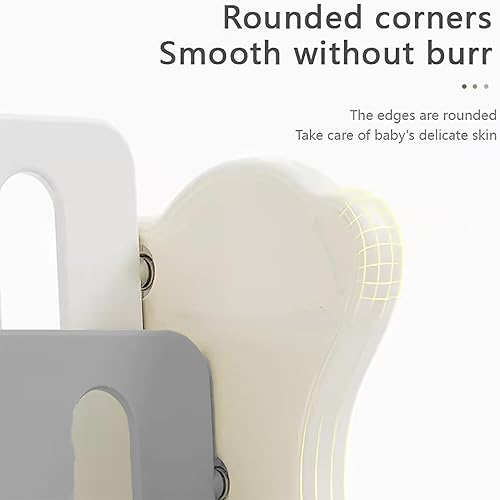 Miniatura 7 de Estantería infantil y almacenamiento de juguetes para niños pequeños, estantería blanca de 4 niveles para dormitorioguarderíaaula, estantería de