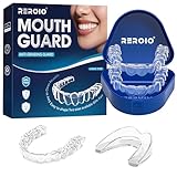 REROIO Anti Grinding Guard, Mouth Guard for Grinding Teeth at Night, Mouth Guard for Sleeping, Perfect fit Night Guards for Teeth Grinding, Reusable Mouthguard for Adults,2pcs