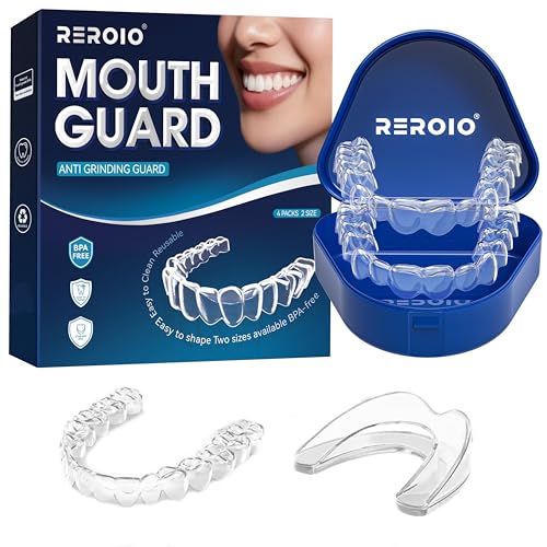 REROIO Anti Grinding Guard, Mouth Guard for Grinding Teeth at Night, Mouth Guard for Sleeping,...