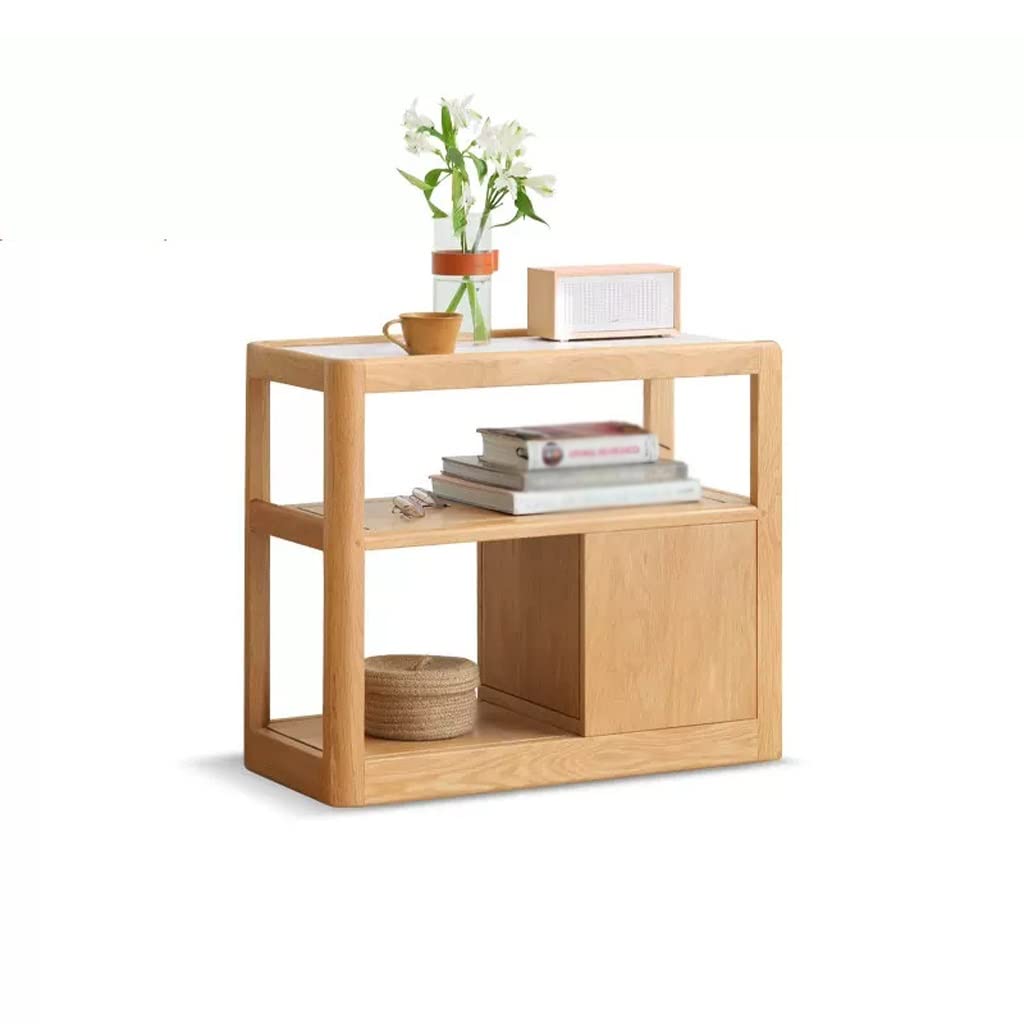 BHGFYXBS Living Room Table Wooden Sofa Side Cabinet Home Slate Side Table Living Room Corner Movable Narrow Side Table Bedroom Bedside Table Living Room Furniture,A