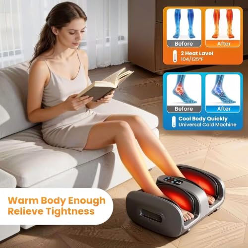 Image of Foot Massager with Heat & Cold for Feet, Leg and Arm, Gift for Men & Women
