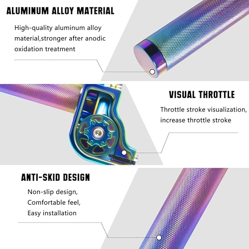 Image of Motorcycle Throttle Assembly,7 /8 inch Quick Twist Throttle Grips with Throttle Cable Aluminum Alloy Universal for CRF KLX SSR TTR 110 125 150 250cc Dirt Pit Bike ATV Mini Bike