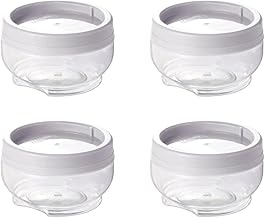 Kit Conjunto 4 Potes Multiuso Organizadores Gire E Trave Porta Temperos Branco