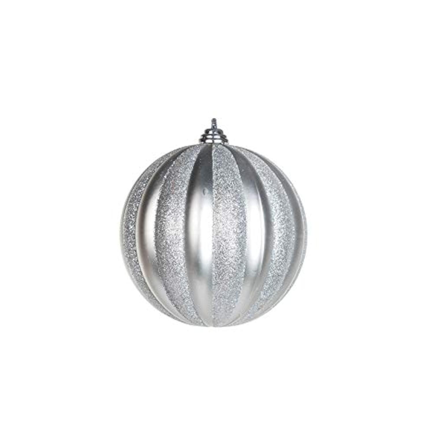 EUROCINSA Ref. 28542 Bottle with 3 PVC Hanging Balls, Matt Silver and Gloss, 15 cm 1pc, 15 cm