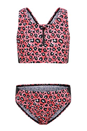 HowJoJo Big Girls Two Piece Bikini Swimsuit Leopard Bathing Suit Swimwear Size 8/7-8