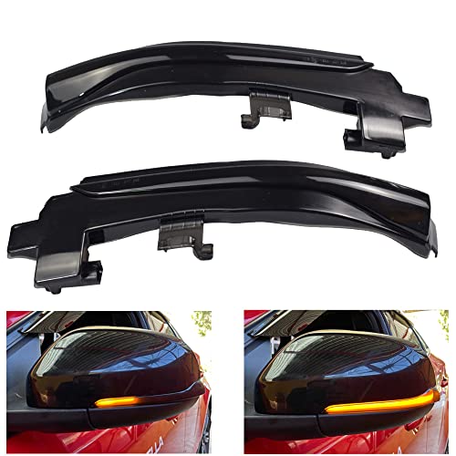 Hacreyatu LED Dynamic Turn Signal Blinker Sequential Side Mirror Indicator Light for Volvo S60 II S80 V40 V60 V70
