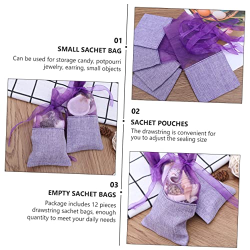 Bolsas de saquitos de gasa aromáticos lavanda 12 piezas miniatura 5