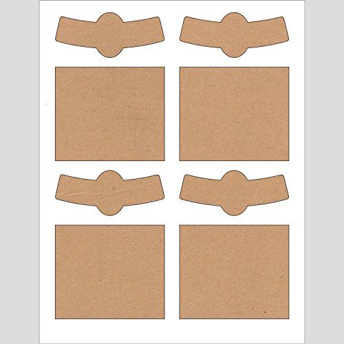 Beer Bottle with Neck Labels for 20 Beer Bottles, 3.5 x 4.75 inches (Kraft)
