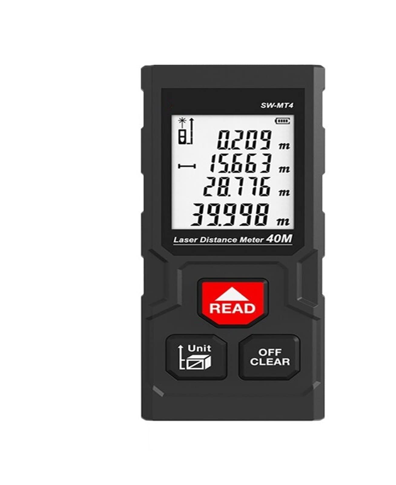 Medidor de Superficie terrestre Medidor de Distancia láser 40M 50M 100M 120M Telémetro Cinta láser Telémetro Regla de Ruleta Digital para Terreno montañoso(H-D120A 120M)