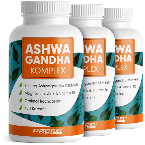 Ashwagandha Kapseln hochdosiert 360x - 600 mg Ashwagandha KSM-66® pro Tag - Komplex mit Ashwagandha-Wurzelextrakt, Magnesium, Zink, Vitamin B6 und Piperin - laborgeprüft mit Zertifikat - 100% vegan 1