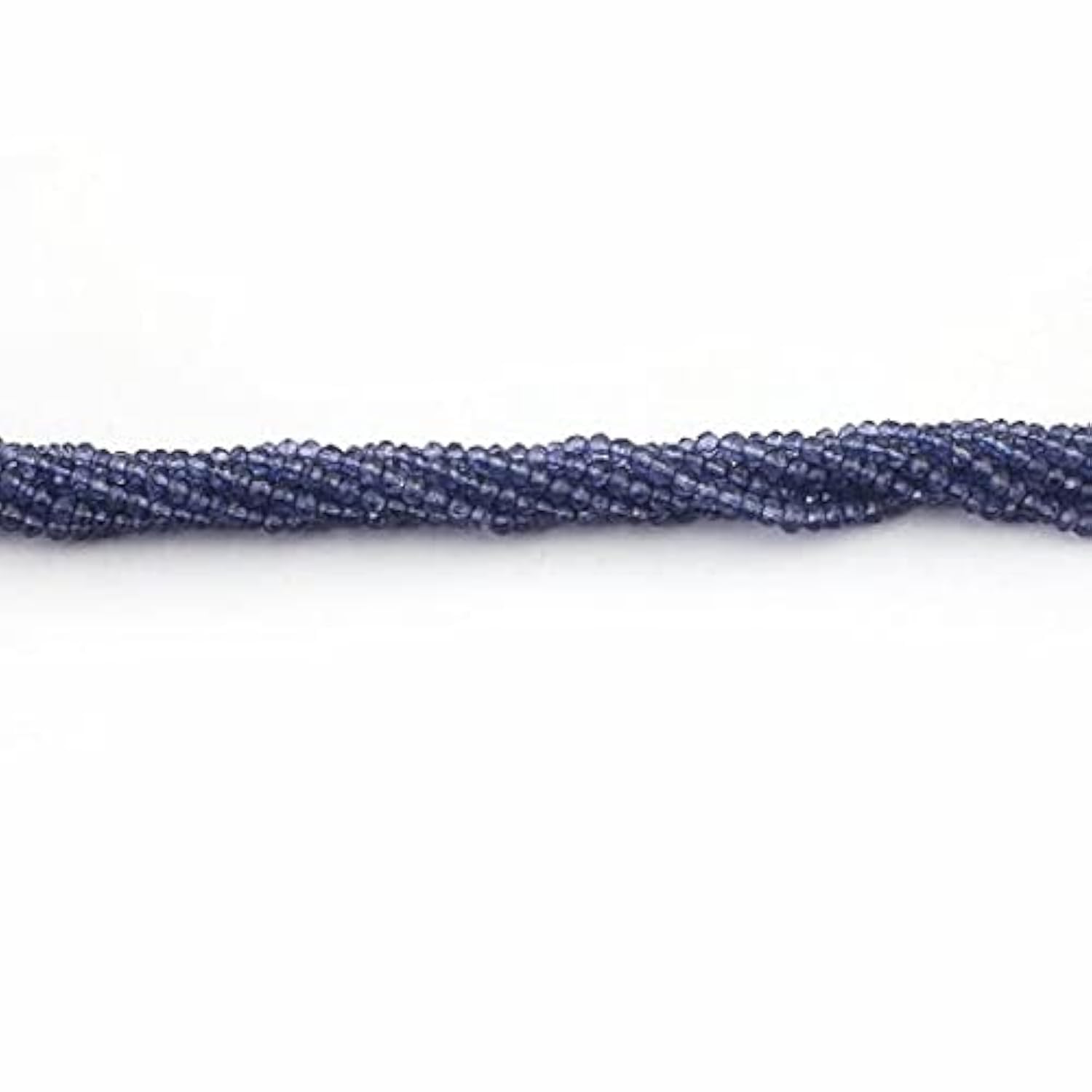 Rondelles iolite quartz naturel perles 3mm-4mm fil 13.5" pour DIY bijoux minéraux